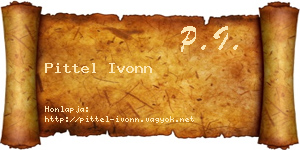 Pittel Ivonn névjegykártya